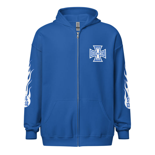 Iron cross heavy blend zip hoodie